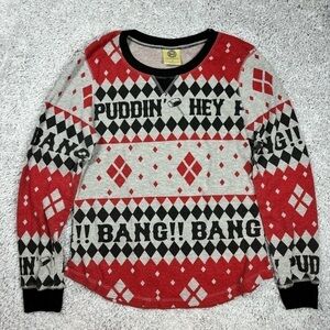 DC Comics Shirt Girls Extra Large Harley Quinn Suicide Squad Hey Puddin Thermal
